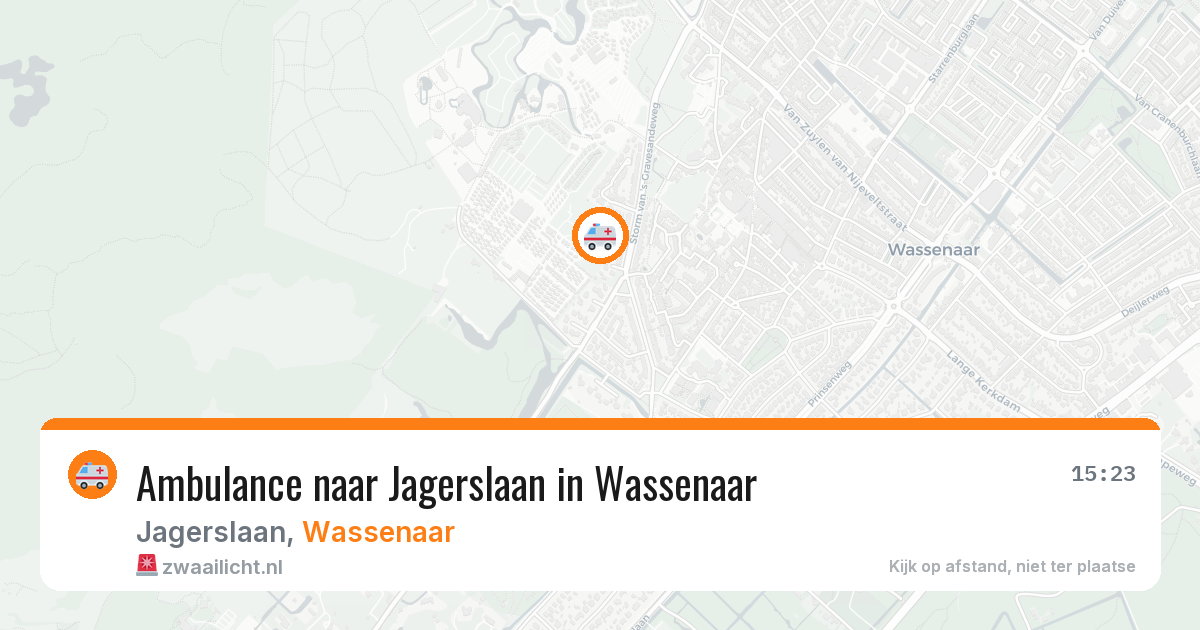 Ambulance naar Jagerslaan in Wassenaar — 12 aug 2026