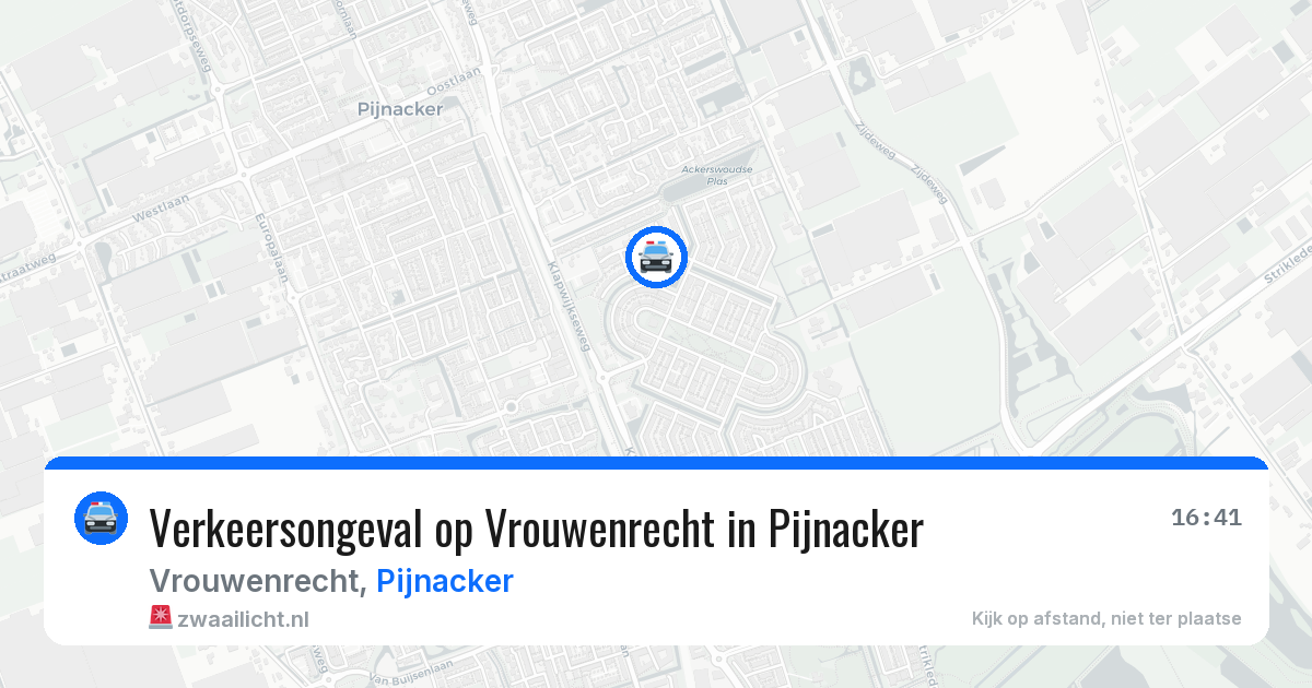 Verkeersongeval op Vrouwenrecht in Pijnacker — 21 mei 2026
