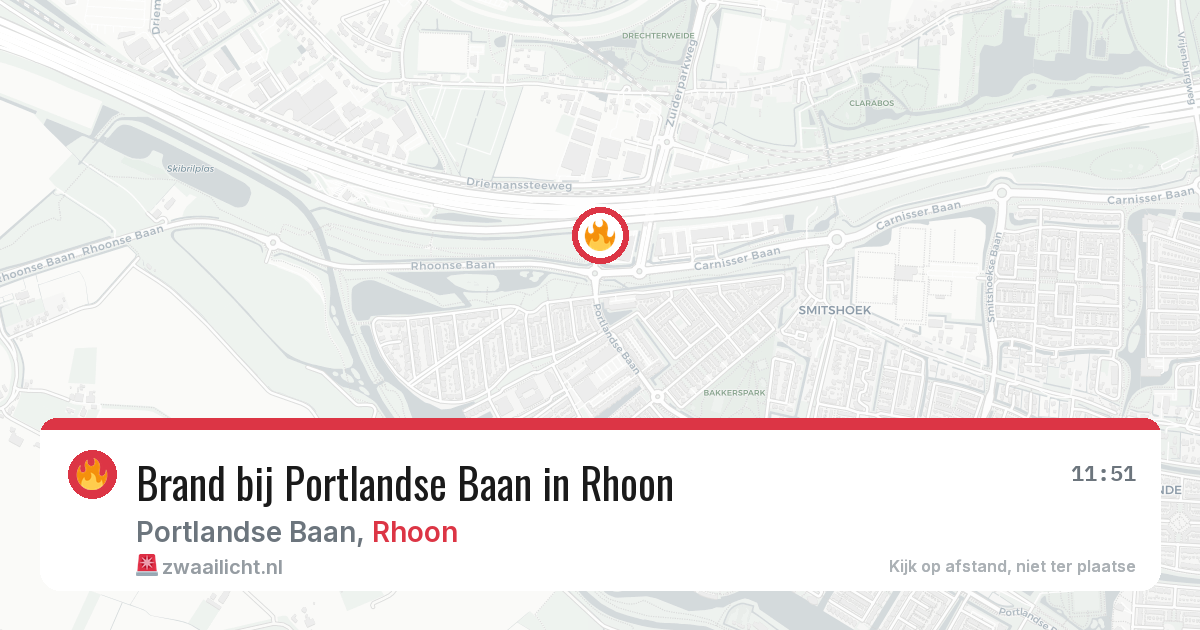 Brand bij Portlandse Baan in Rhoon — 10 jun 2026
