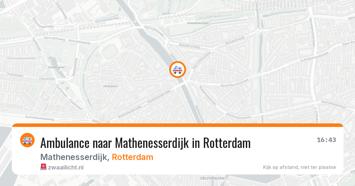 Ambulance naar Mathenesserdijk in Rotterdam — 2 jul 2026