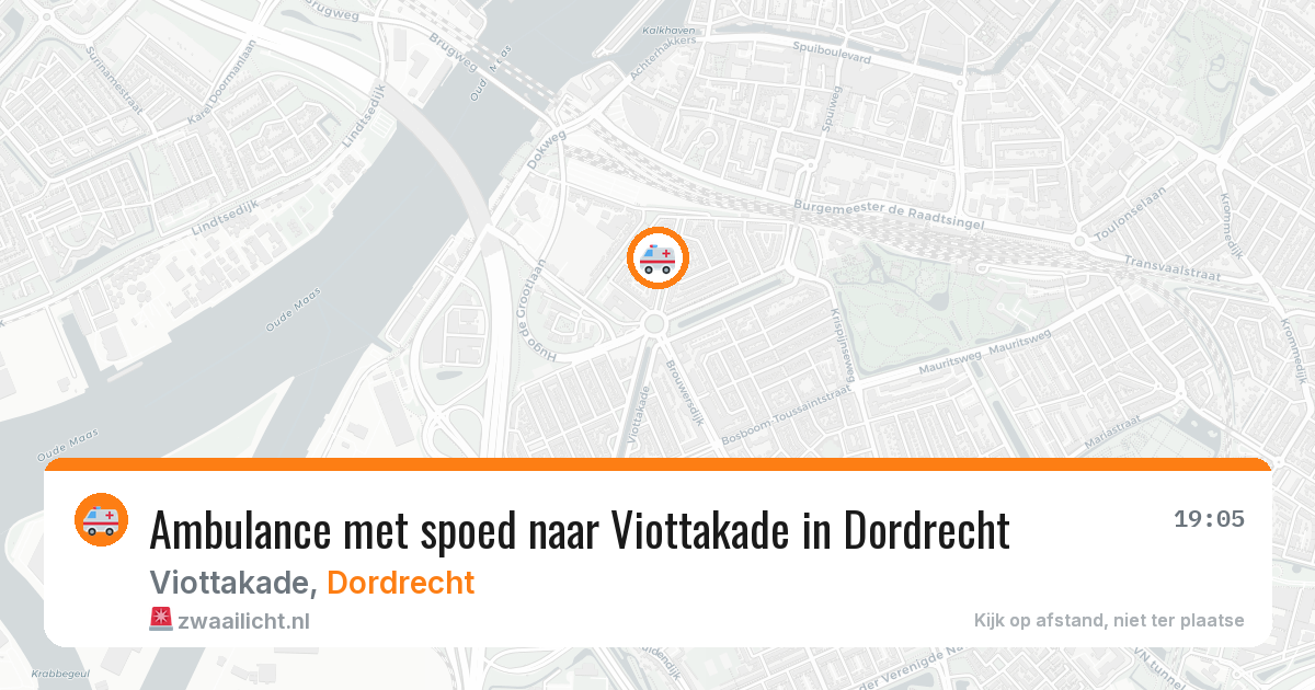 Ambulance met spoed naar Viottakade in Dordrecht — 23 apr 2026