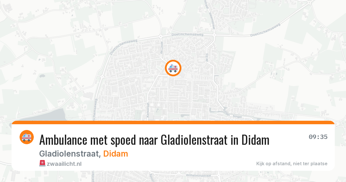 Ambulance met spoed naar Gladiolenstraat in Didam — 21 apr 2026