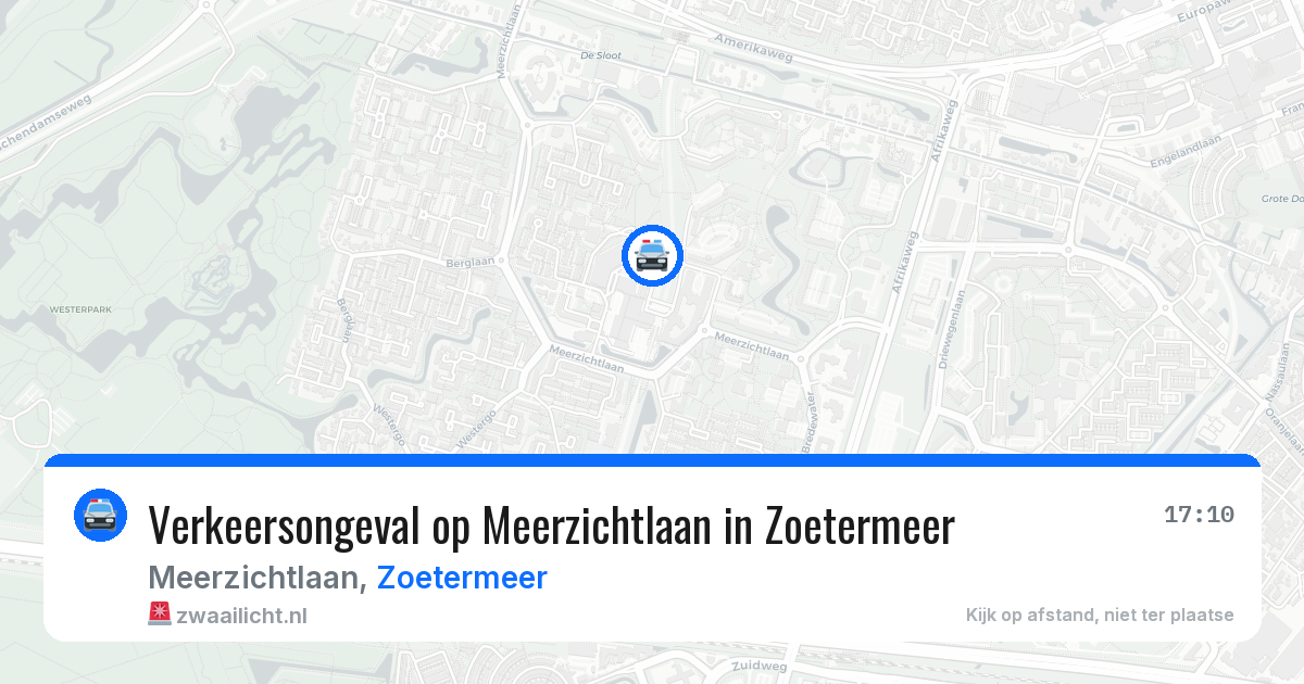 Verkeersongeval op Meerzichtlaan in Zoetermeer — 2 mei 2026