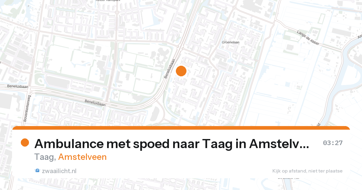 Ambulance met spoed naar Taag in Amstelveen — 1 feb 2026