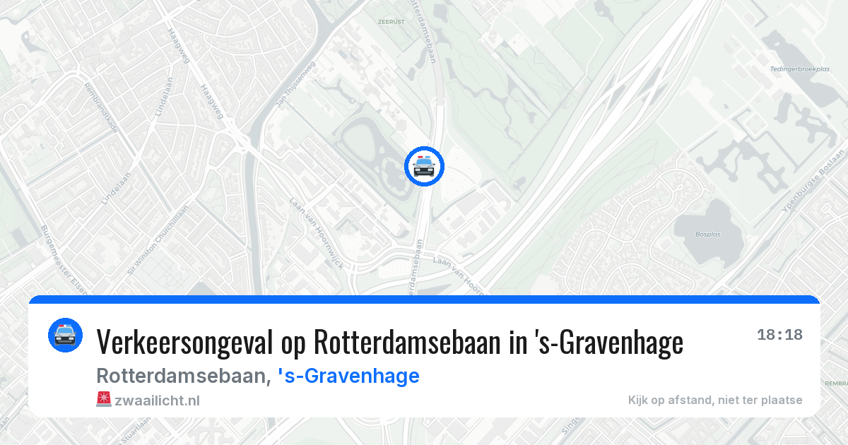 Verkeersongeval op Rotterdamsebaan in 's-Gravenhage — 6 mei 2026