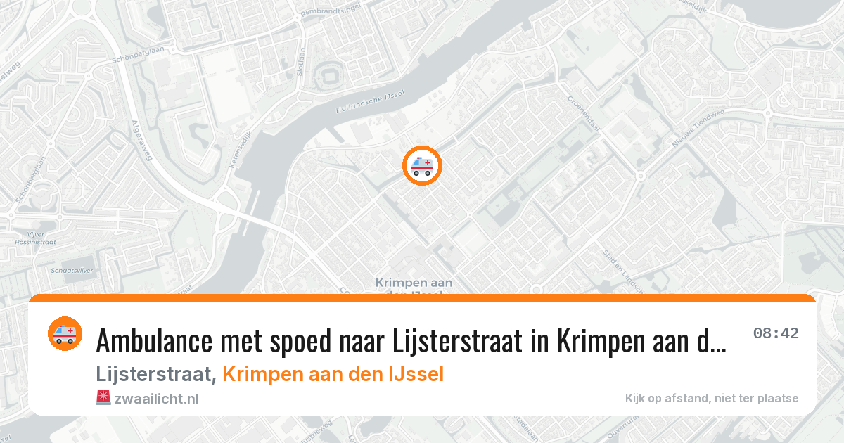 Ambulance met spoed naar Lijsterstraat in Krimpen aan den IJssel — 2 jul 2026