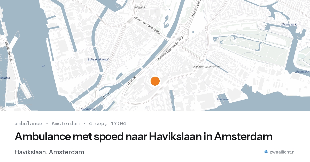 Ambulance met spoed naar Havikslaan in Amsterdam — 4 sep 2026