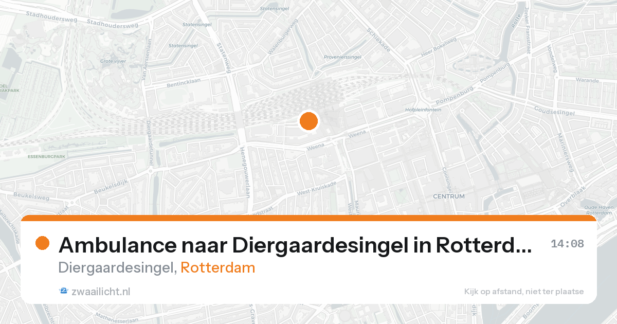 Ambulance naar Diergaardesingel in Rotterdam — 17 aug 2026