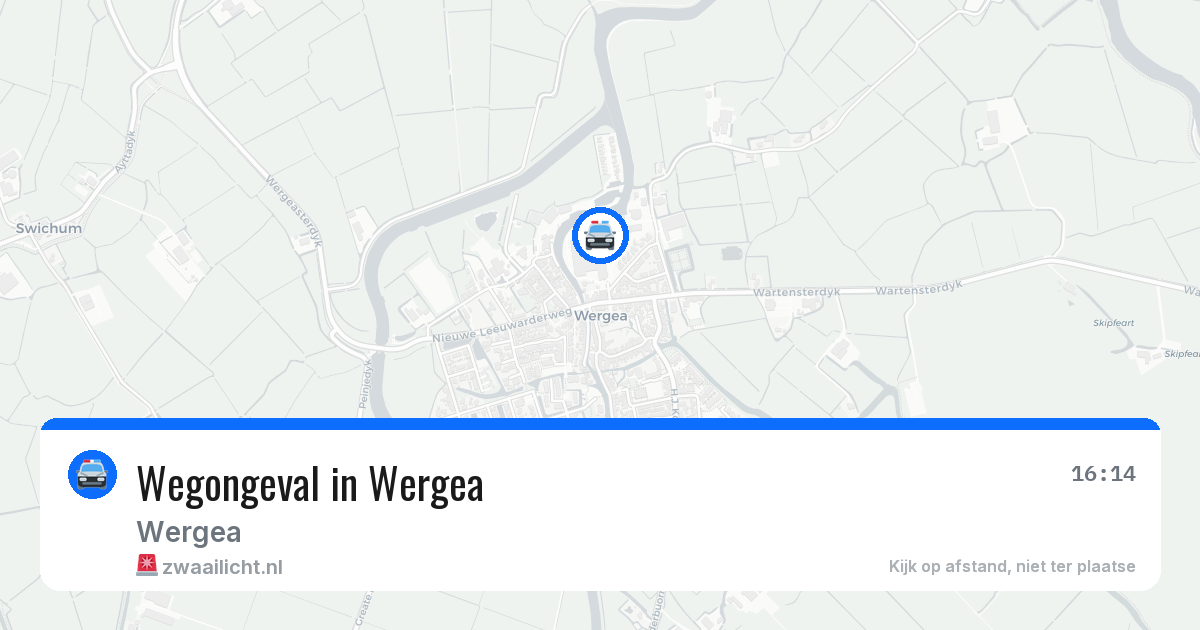 Wegongeval in Wergea — 15 jun 2026