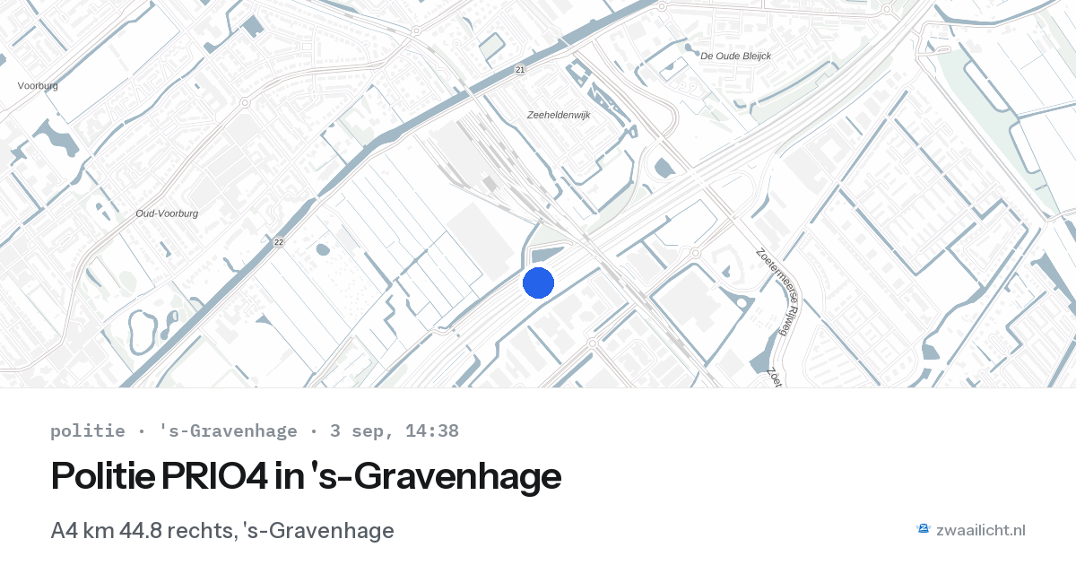 Politie PRIO4 in 's-Gravenhage — 3 sep 2026 | 🚨 Zwaailicht.nl