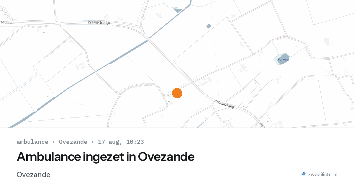 Ambulance ingezet in Ovezande — 17 aug 2026