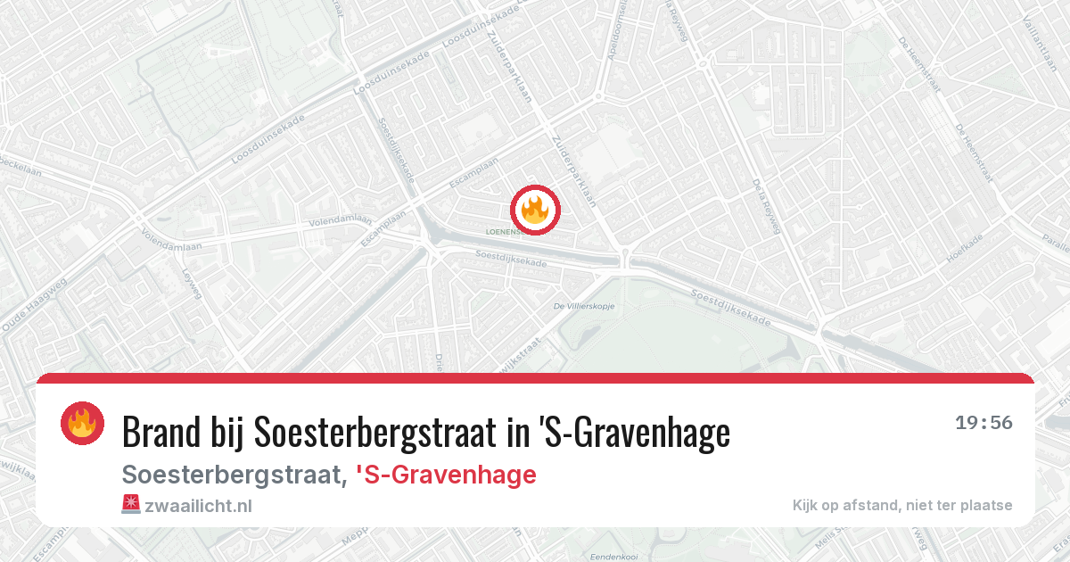 Brand bij Soesterbergstraat in 'S-Gravenhage — 4 jul 2026