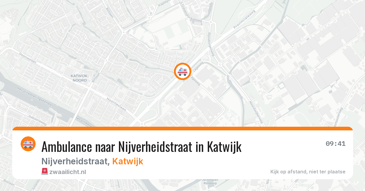 Ambulance naar Nijverheidstraat in Katwijk — 4 aug 2026