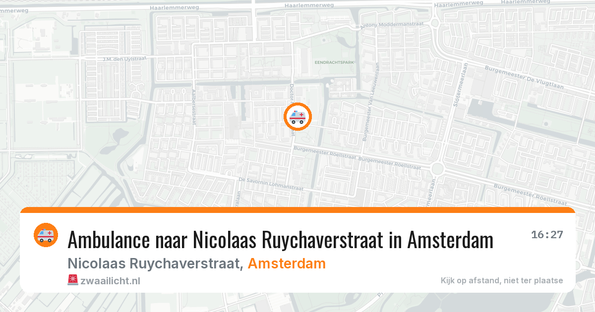 Ambulance naar Nicolaas Ruychaverstraat in Amsterdam — 24 mei 2026