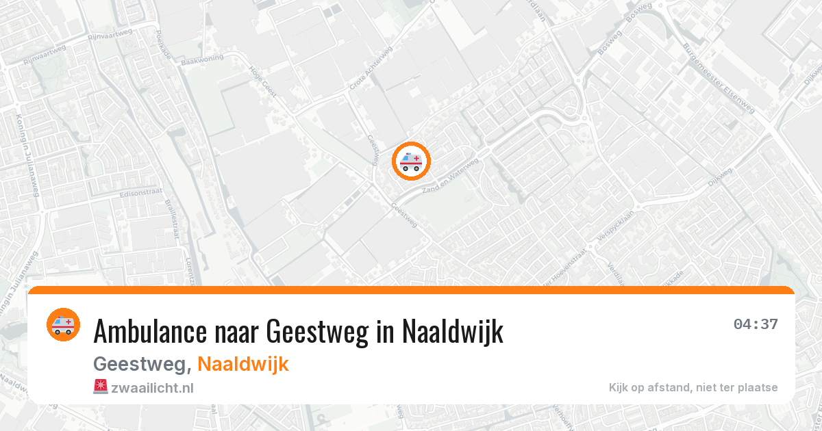 Ambulance naar Geestweg in Naaldwijk — 12 aug 2026