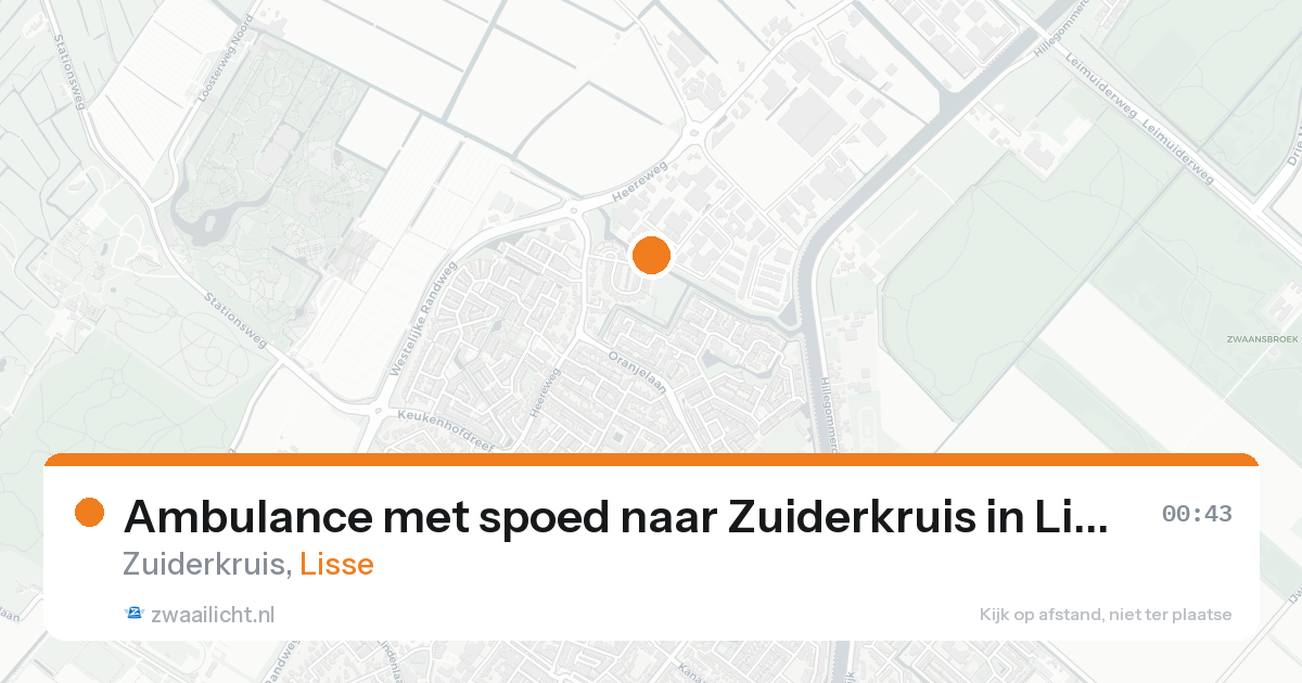 Ambulance met spoed naar Zuiderkruis in Lisse — 28 mei 2026