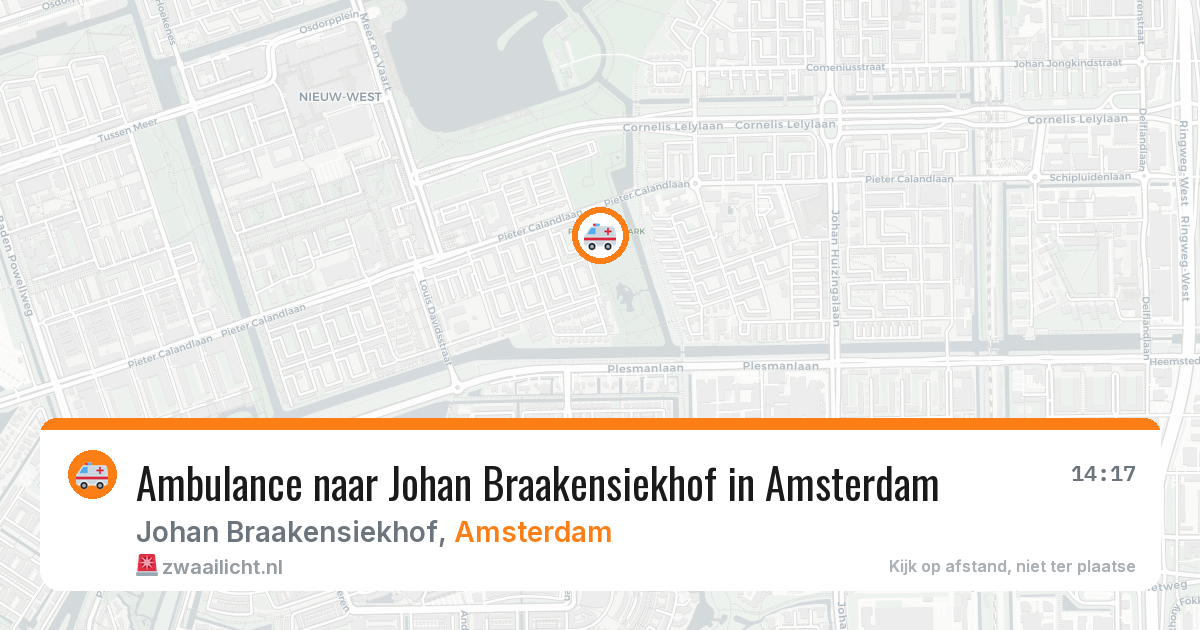 Ambulance naar Johan Braakensiekhof in Amsterdam — 4 mei 2026