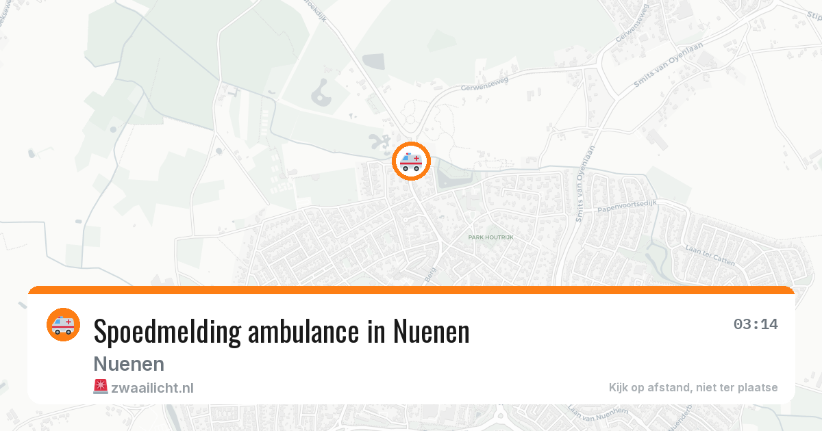 Spoedmelding ambulance in Nuenen — 12 aug 2026