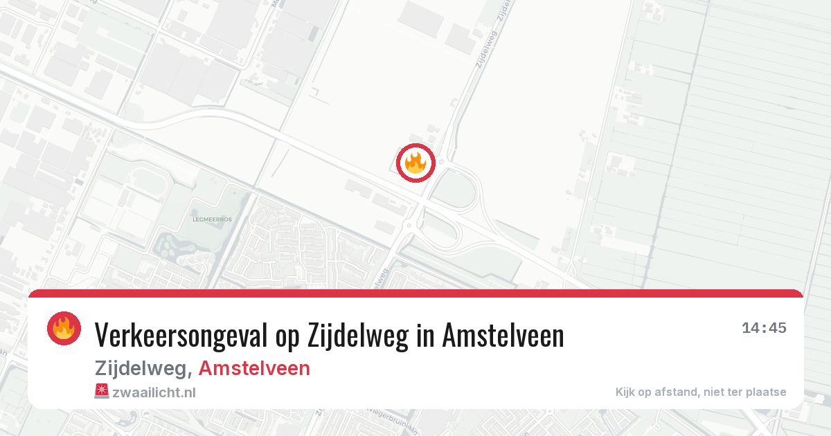 Verkeersongeval op Zijdelweg in Amstelveen — 5 aug 2026