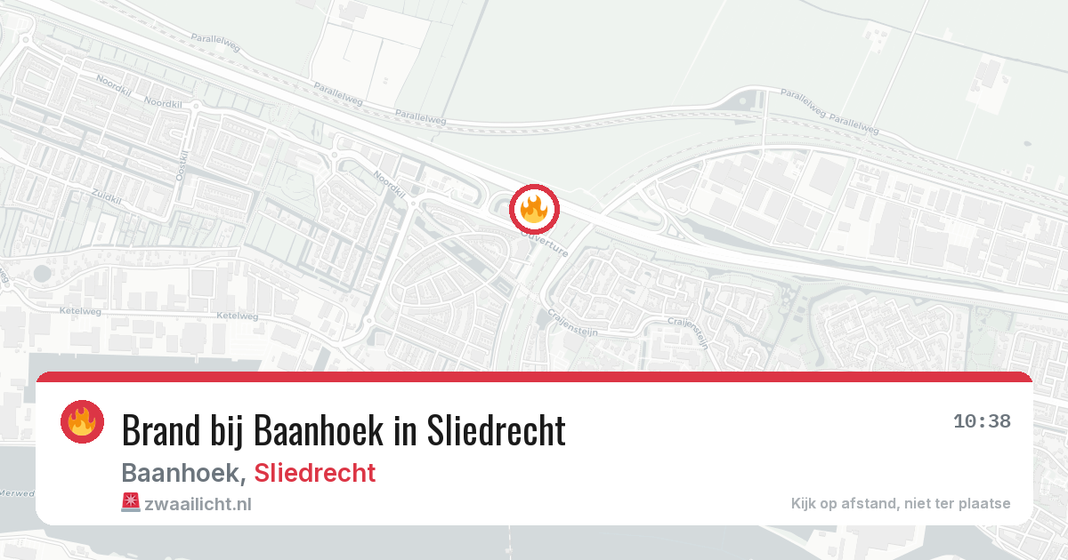 Brand bij Baanhoek in Sliedrecht — 15 jun 2026