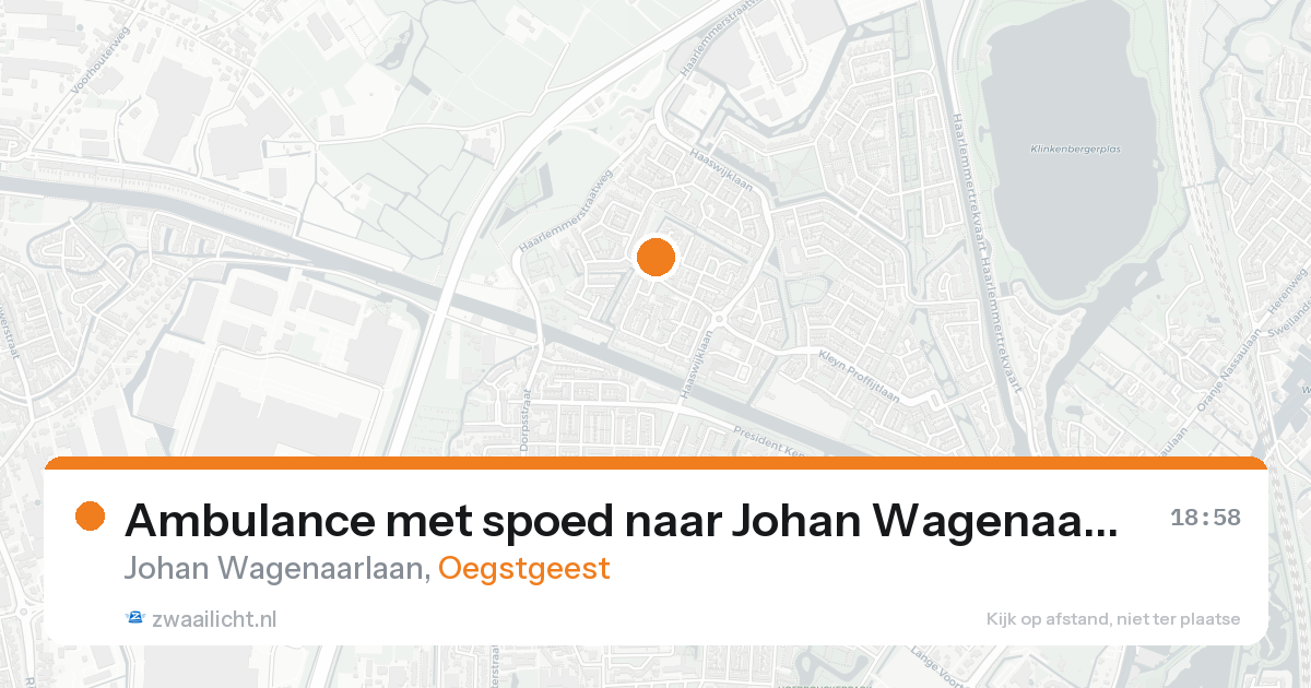 Ambulance met spoed naar Johan Wagenaarlaan in Oegstgeest — 10 jun 2026