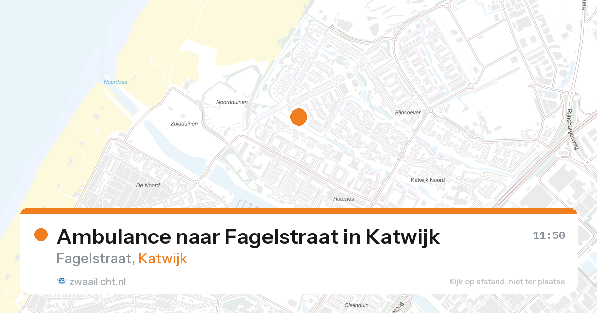 Ambulance naar Fagelstraat in Katwijk — 6 jun 2026