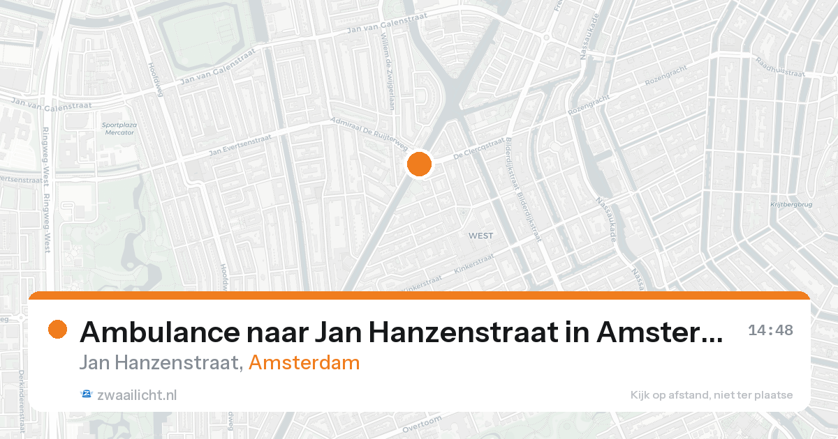 Ambulance naar Jan Hanzenstraat in Amsterdam — 18 aug 2026