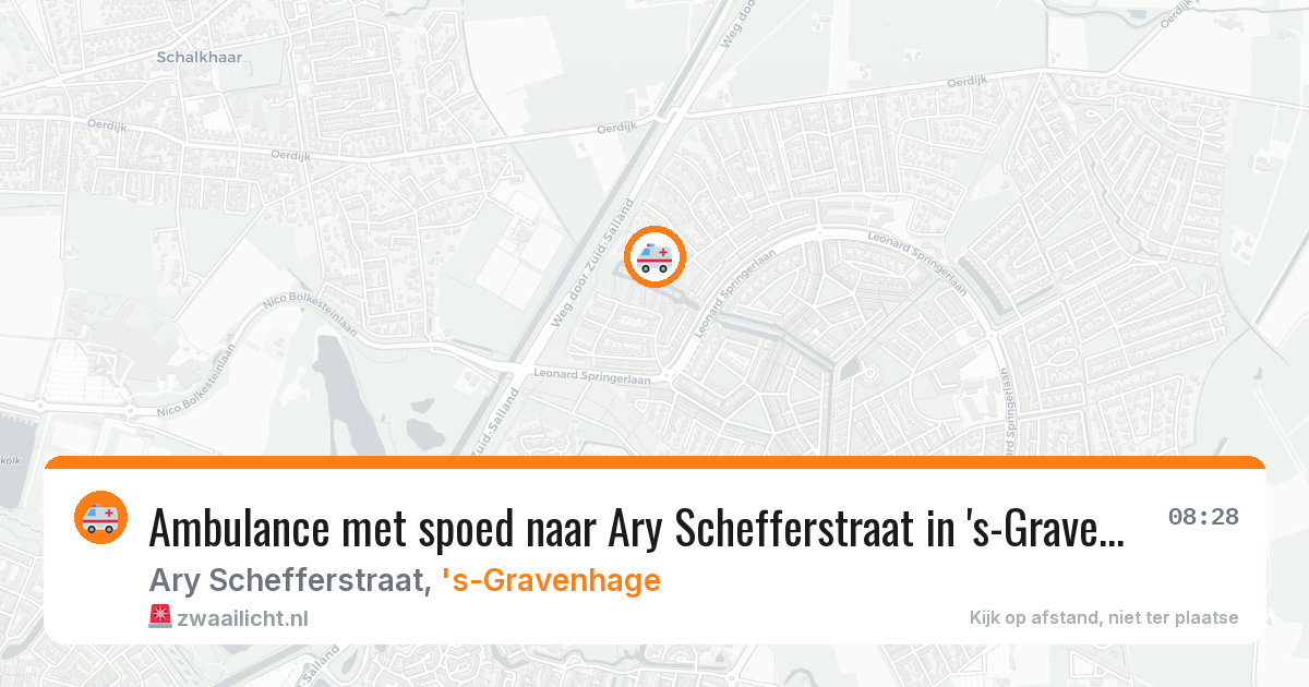 Ambulance met spoed naar Ary Schefferstraat in 's-Gravenhage — 16 feb 2026