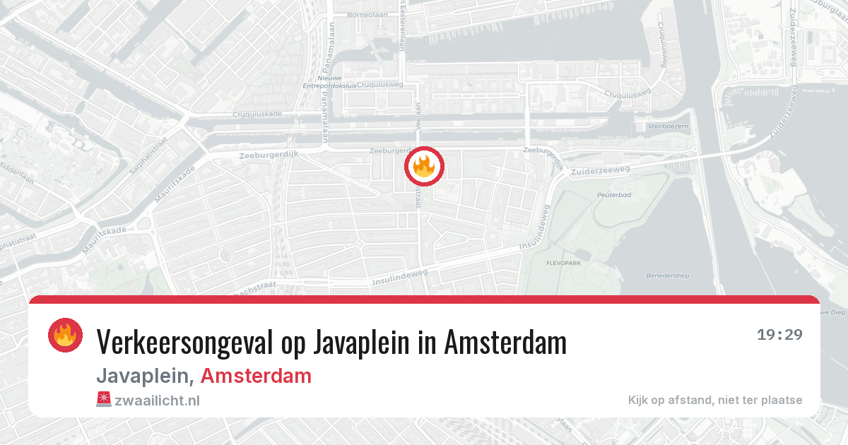 Verkeersongeval op Javaplein in Amsterdam — 25 jun 2026