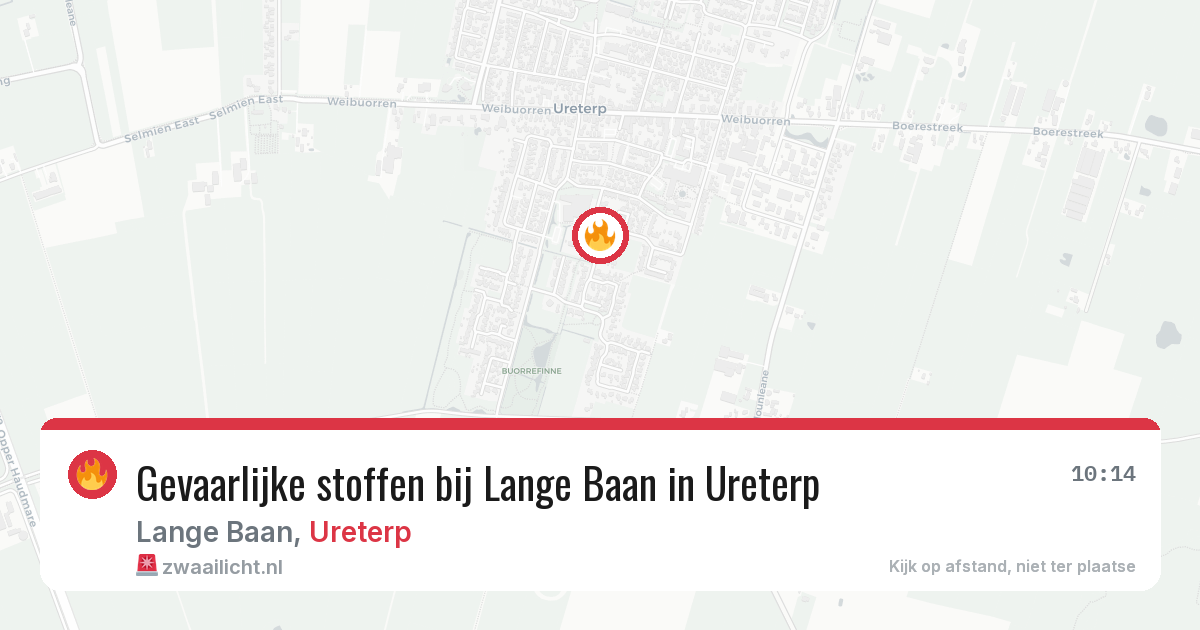 Gevaarlijke stoffen bij Lange Baan in Ureterp — 28 jun 2026