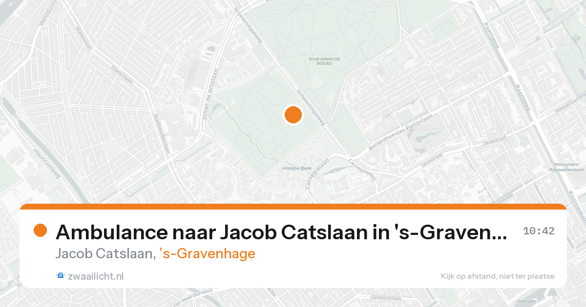Ambulance naar Jacob Catslaan in 's-Gravenhage — 18 aug 2026