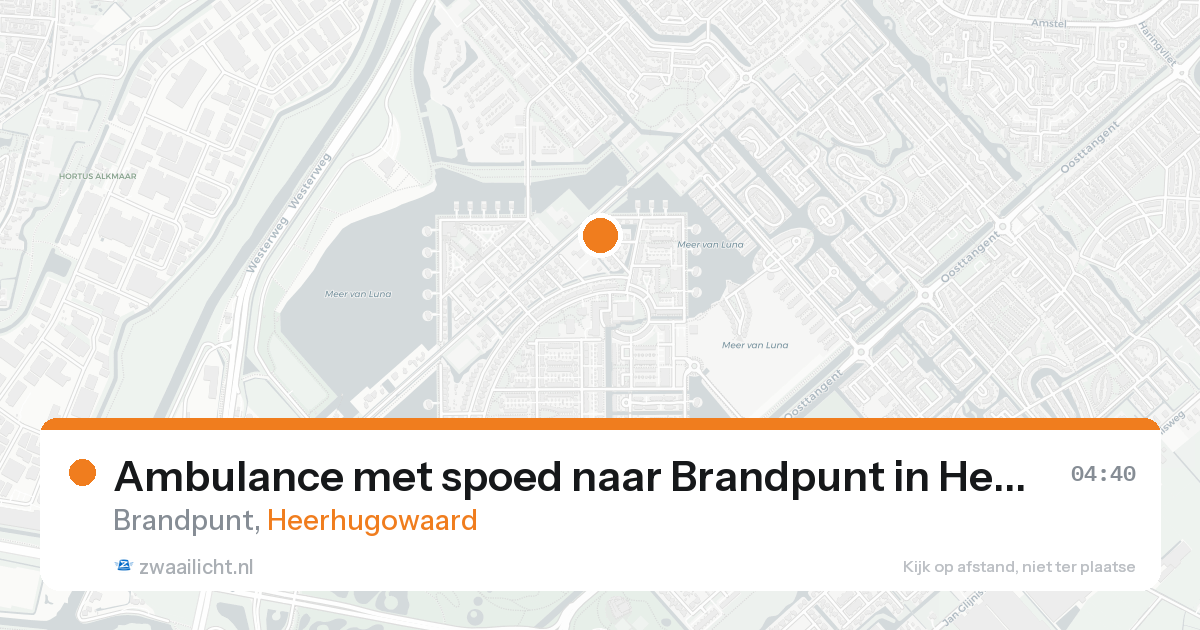 Ambulance met spoed naar Brandpunt in Heerhugowaard — 18 aug 2026
