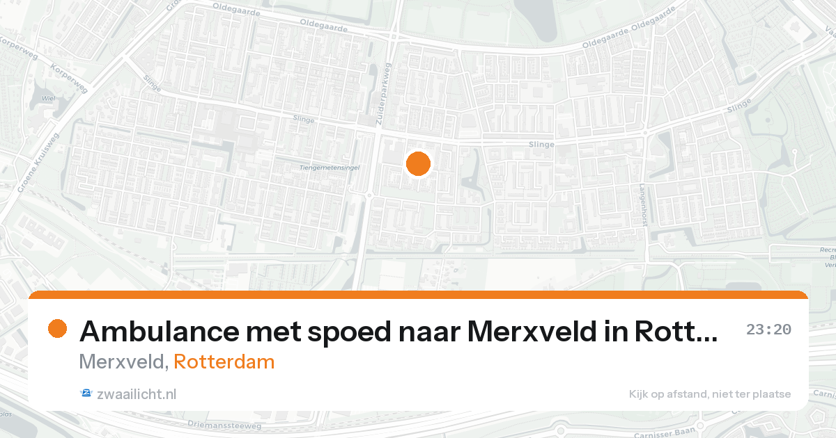 Ambulance met spoed naar Merxveld in Rotterdam — 20 aug 2026