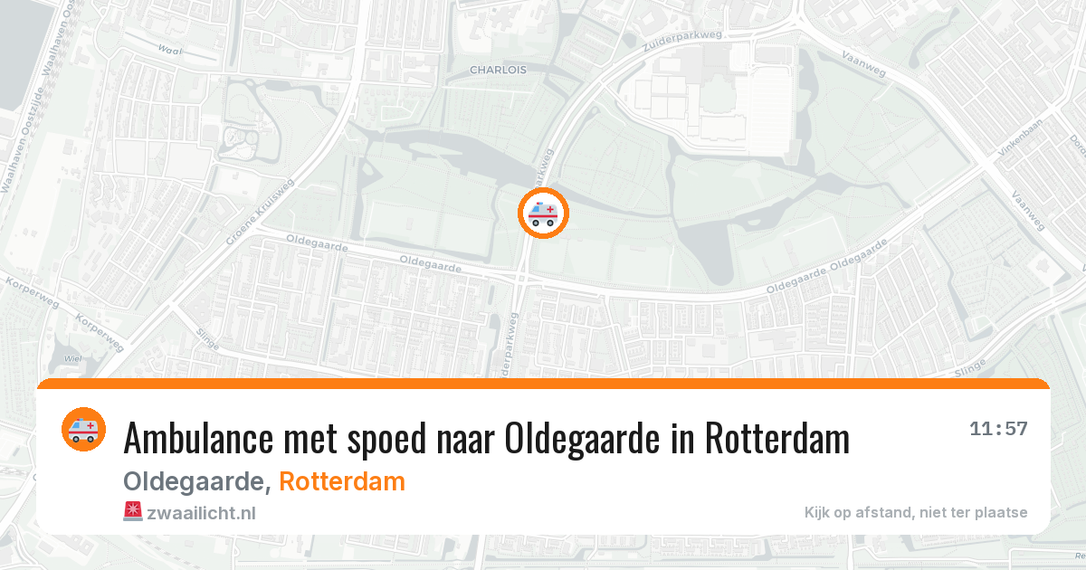Ambulance met spoed naar Oldegaarde in Rotterdam — 9 jul 2026
