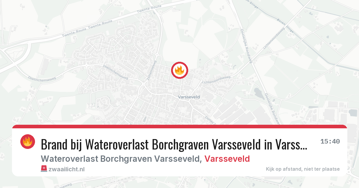 Brand bij Wateroverlast Borchgraven Varsseveld in Varsseveld — 31 mei 2026