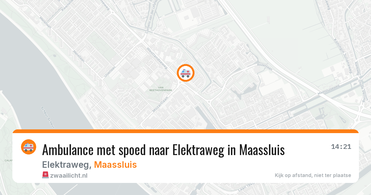 Ambulance met spoed naar Elektraweg in Maassluis — 6 mei 2026