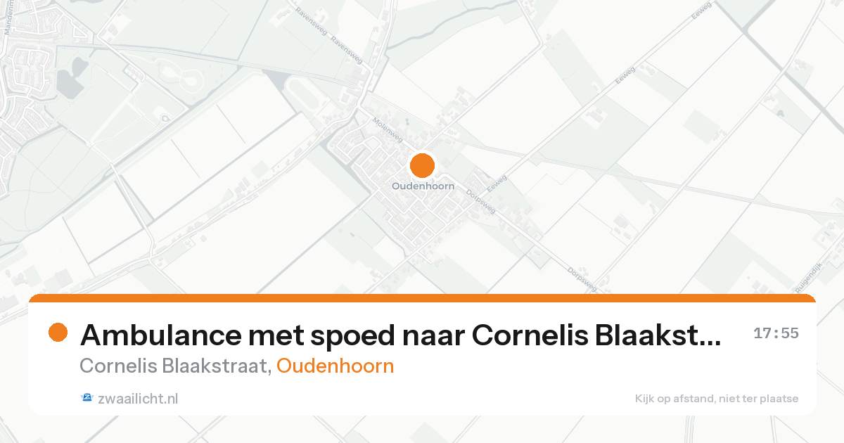 Ambulance met spoed naar Cornelis Blaakstraat in Oudenhoorn — 18 aug 2026