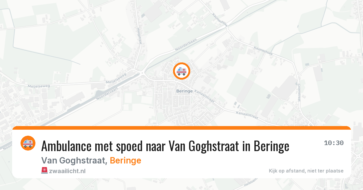 Ambulance met spoed naar Van Goghstraat in Beringe — 9 feb 2026