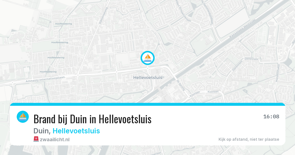 Brand bij Duin in Hellevoetsluis — 29 jul 2026