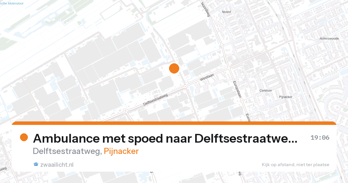 Ambulance met spoed naar Delftsestraatweg in Pijnacker — 23 apr 2026