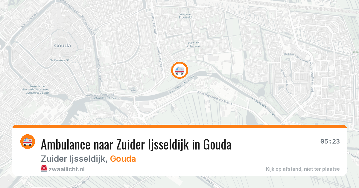 Ambulance naar Zuider Ijsseldijk in Gouda — 11 aug 2026