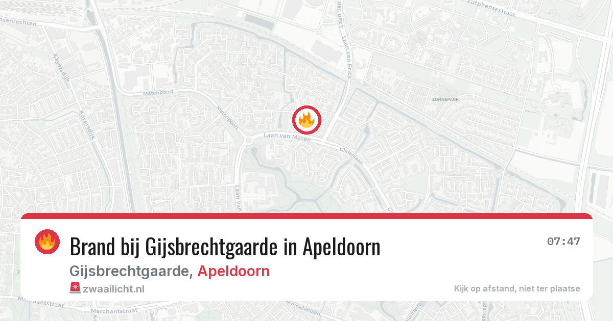 Brand bij Gijsbrechtgaarde in Apeldoorn — 1 jul 2026