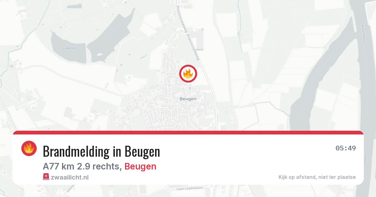 Brandmelding in Beugen — 13 mrt 2026