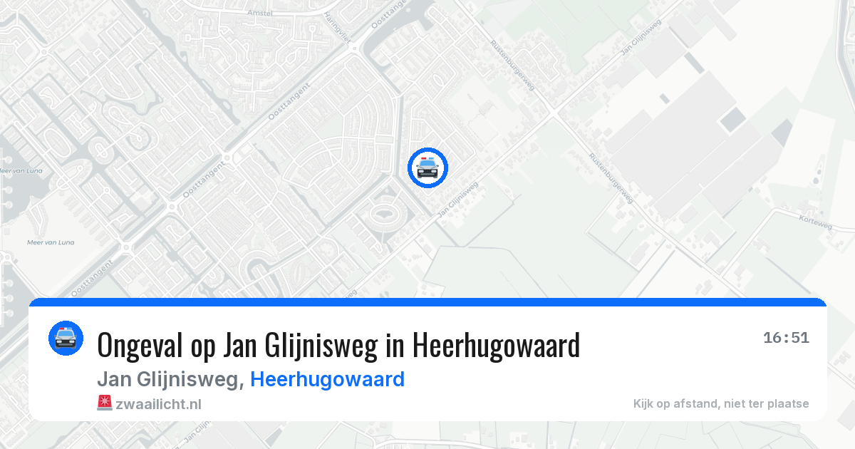 Ongeval op Jan Glijnisweg in Heerhugowaard — 11 aug 2026