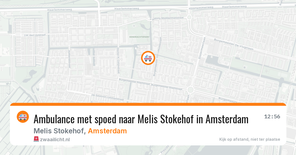 Ambulance met spoed naar Melis Stokehof in Amsterdam — 28 jul 2026