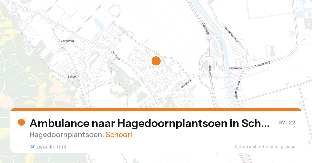Ambulance naar Hagedoornplantsoen in Schoorl — 26 aug 2026