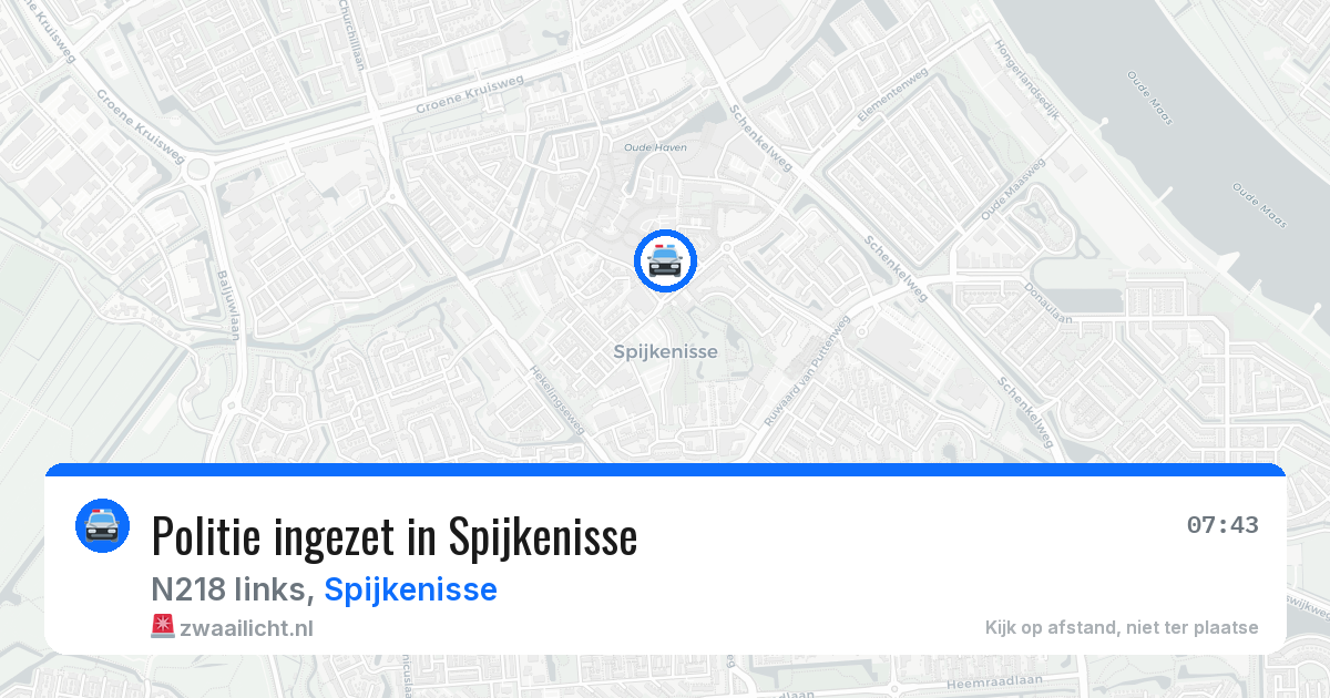 Politie ingezet in Spijkenisse — 12 jun 2026 | 🚨 Zwaailicht.nl