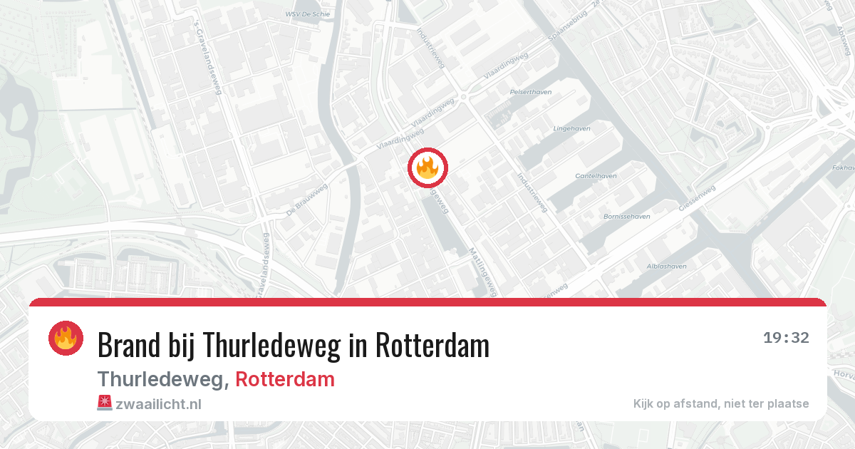 Brand bij Thurledeweg in Rotterdam — 9 jul 2026