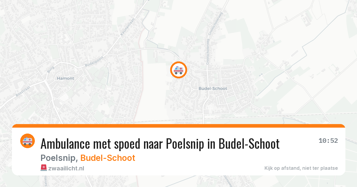 Ambulance met spoed naar Poelsnip in Budel-Schoot — 22 jun 2026