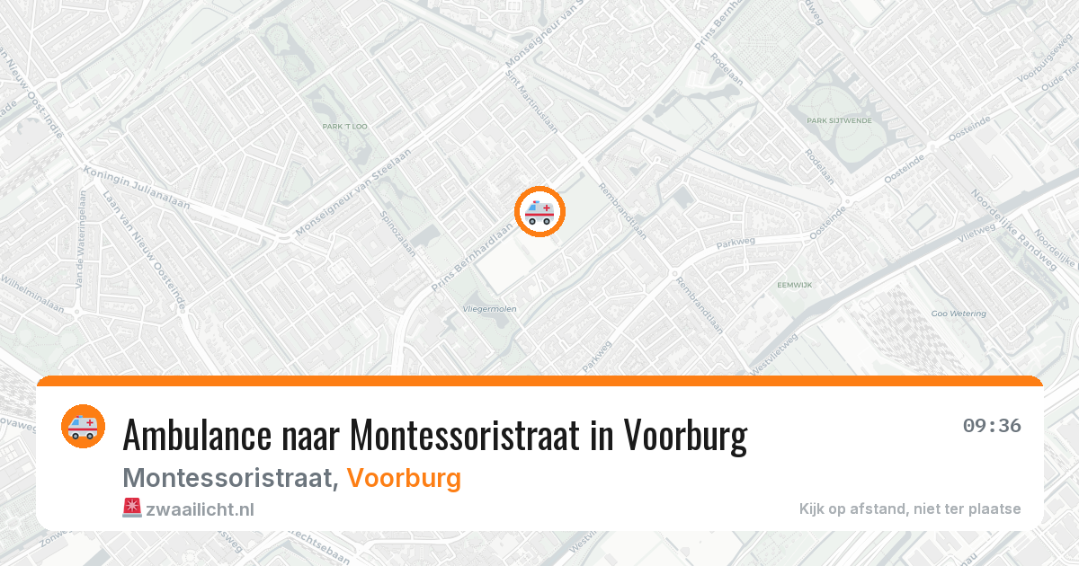 Ambulance naar Montessoristraat in Voorburg — 9 feb 2026